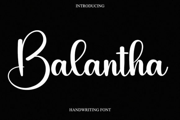 Balantha Font: Elegant Script for Editorial Design