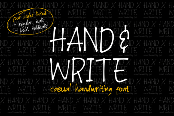 Hand and Write Font for Creative Publishing