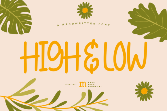 High Low: A Handwritten Font for Creative Projects