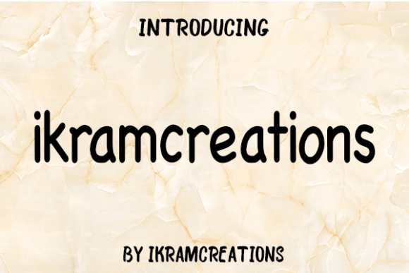 Ikramcreations: A Font for Creative Campaigns