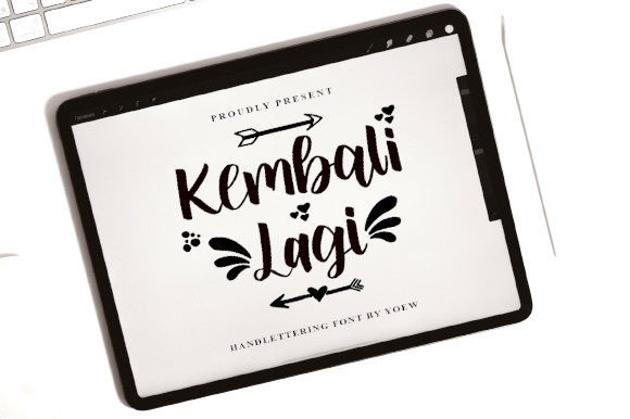 Kembali Lagi: A Handwritten Font for Thoughtful Design