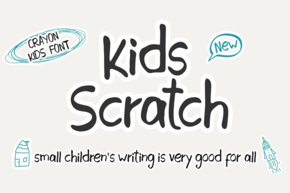 Kids Scratch Font for Creative Marketing