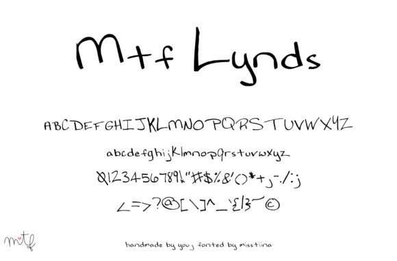 Lynds: A Handwritten Font for Creative Makers