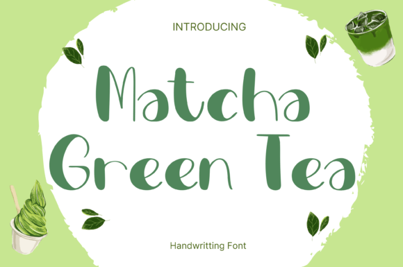 Matcha Green Tea Font for Creative Design