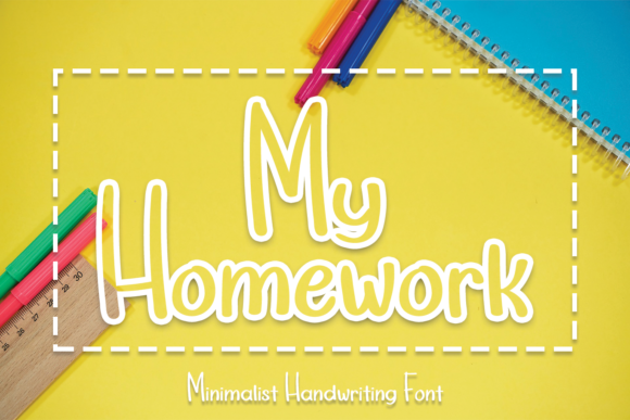 My Homework Font for Branding