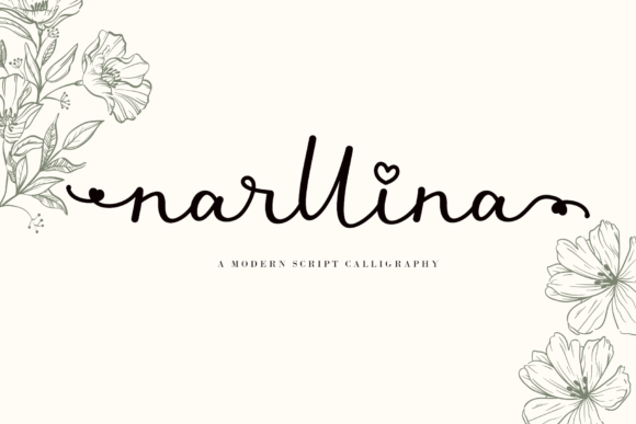 Narllina: A Romantic Handwritten Font