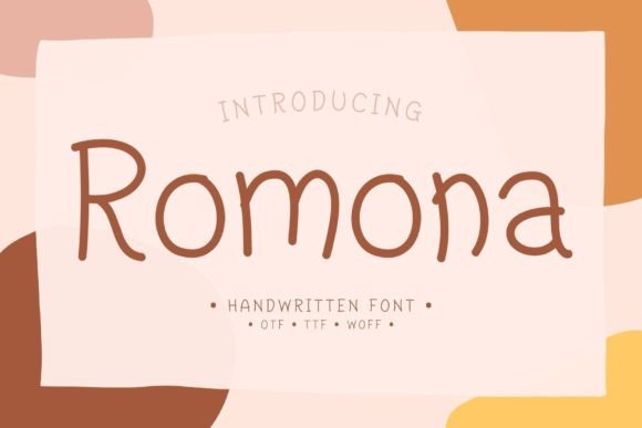 Romona: A Handwritten Font for Creative Projects