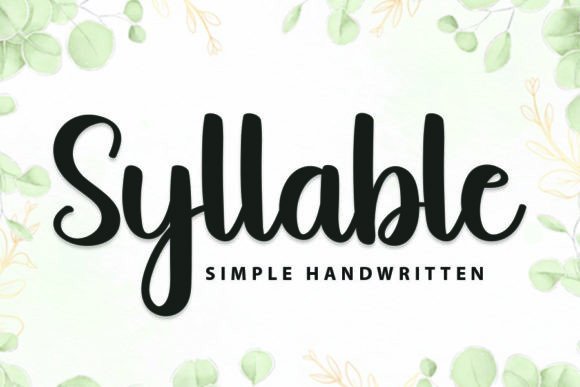 Syllable: A Friendly Handwritten Font